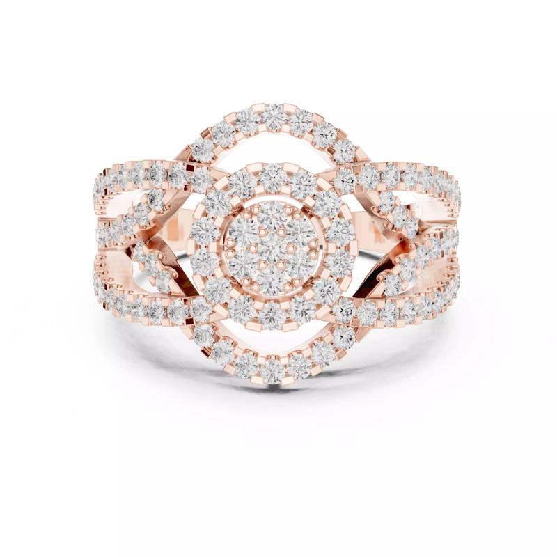 Designer Halo Diamond Engagement Wedding Ring 3DM STL Video