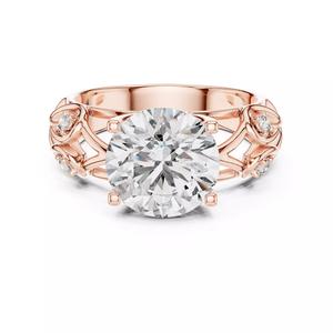 Designer Shank Round Cut Diamond Engagement Ring 3DM STL Video