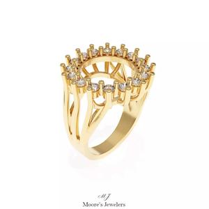 Diamond Coin Holder Ring 3d Model