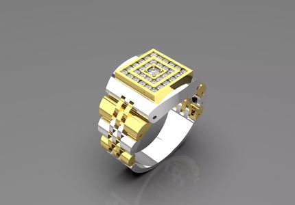 Luxury man Rolex design diamond ring model ror0032