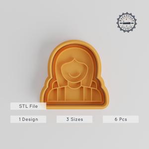 Educational Shape Cutter & Stamp Set, 6-Piece Student Design, Perfect for Cookies & Fondant, Small to Large Sizes