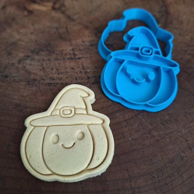 Witch Pumpkin Cookie Cutter STL - Biscuit & Playdough Mold for 3D Printing