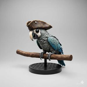 pirate parrot with pirate hat