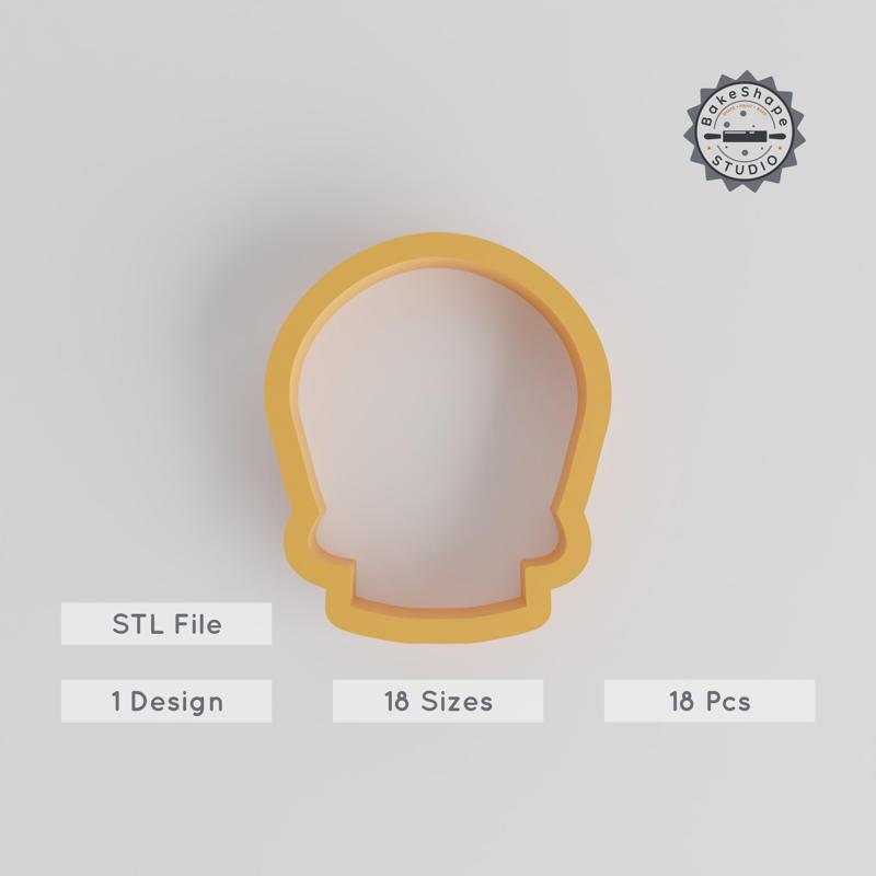 Skull Shape Cutter Set, 18 Sizes 0.75"-5.00", Ideal for Cookies & Fondant, Clay, Danger Skull, Death Icon