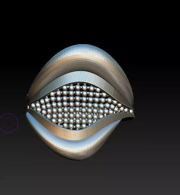 ring60 silver ring with balls