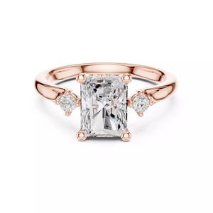 Radiant Cut Diamond Engagement Wedding Ring 3DM STL Video