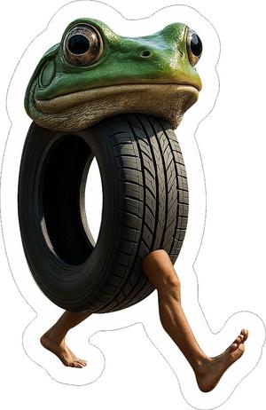 Frog on wheels