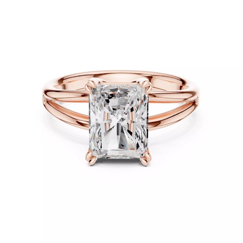 Solitaire Radiant Diamond Split Shank Wedding Ring 3DM STL Video