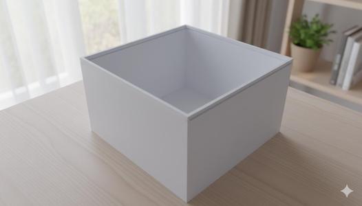Box 20 cm x 12 cm with flange to put 3mm glass lid