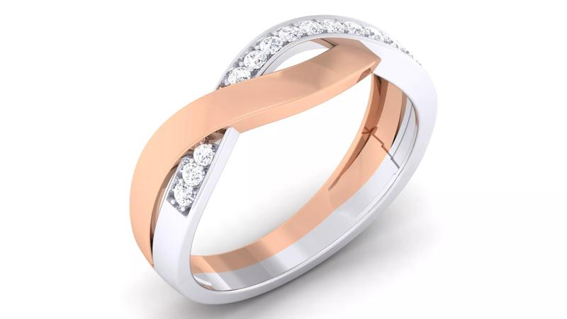 Couple Band Ring 3dm render detail