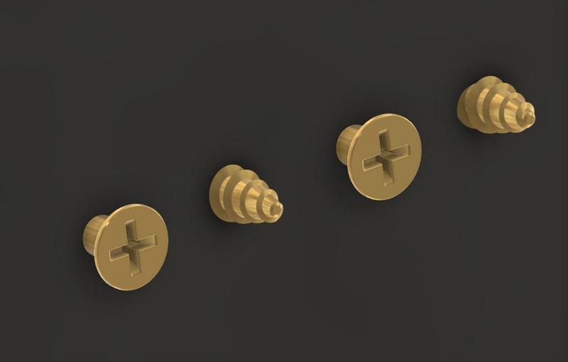 Coat rack wood screw