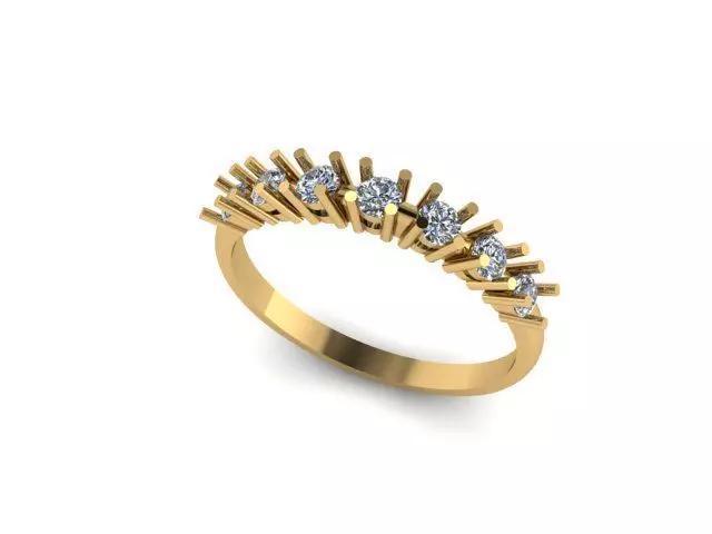 Half Eternity  Diamond ring 7 Stones Design