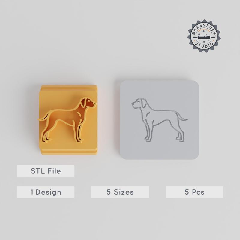 Rhodesian Ridgeback Stamp Tile, 5 Size Pack, Perfect for Clay, Cookies & Fondant