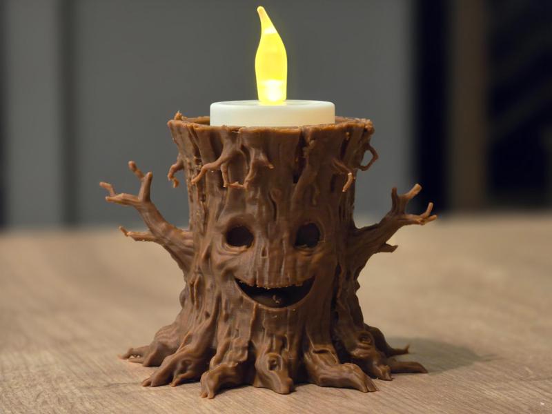 Halloween happy tree tealight holder