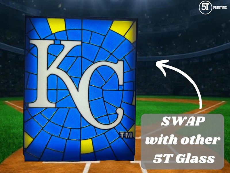 Kansas City Royals Stained Glass Light Box