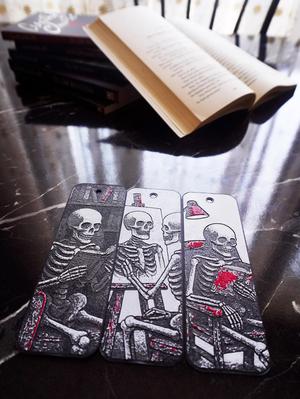 Skeleton Café Bookmarks – Coffee & Chill