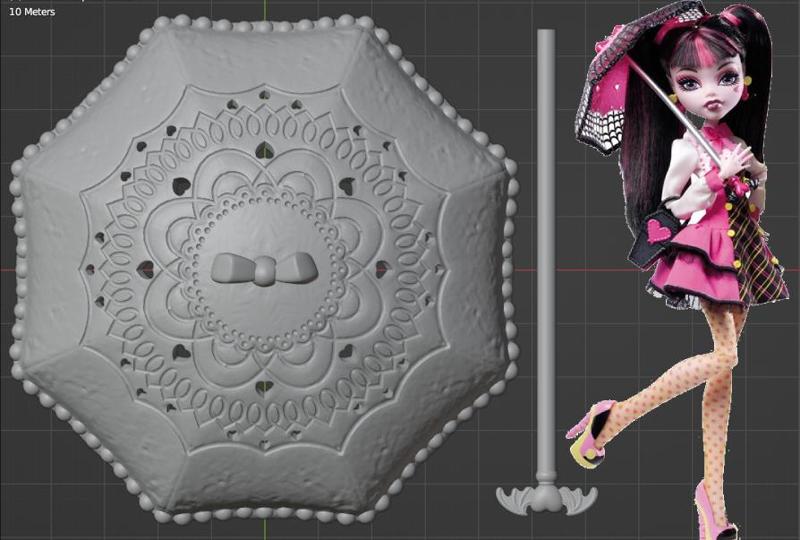 Draculaura School's Out Umbrella / Parasol Replacement