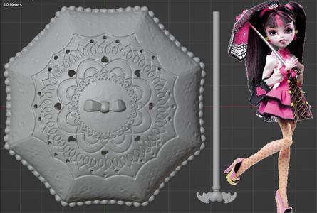 Draculaura School's Out Umbrella / Parasol Replacement