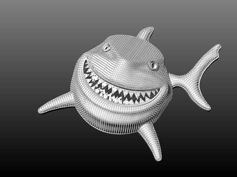 Hip Hop Havoc Customizable Bruce Shark Pendant