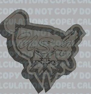 USA with Bow Silicone Mold Housing