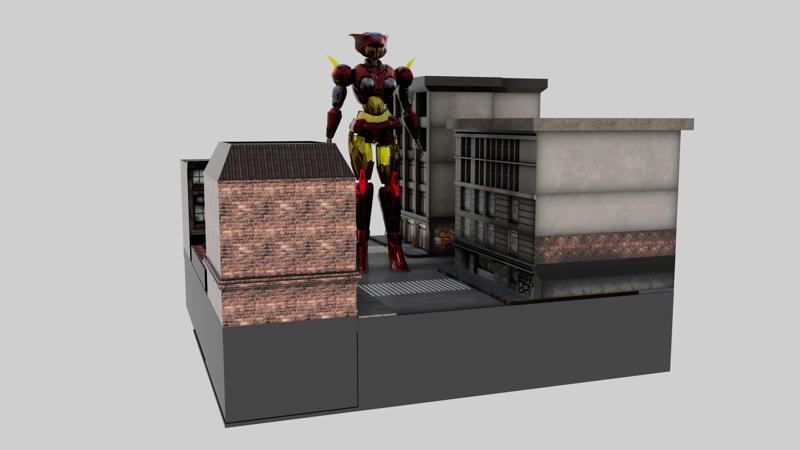 APhrodite A in city Fan made MAZINGER Z