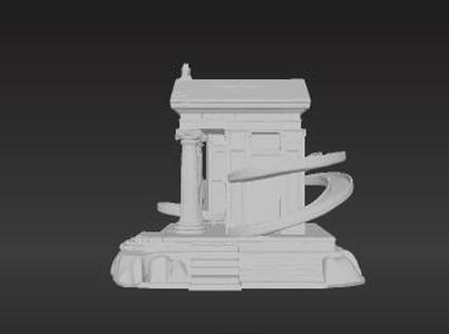 Architectural Miniature Racing Track - Gods' Temple Playset for Toy Cars