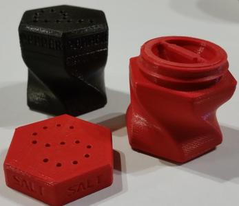 Salt & Pepper Hex Shaker