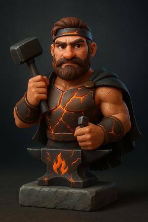 Hephaestus: The Divine Smith Bust