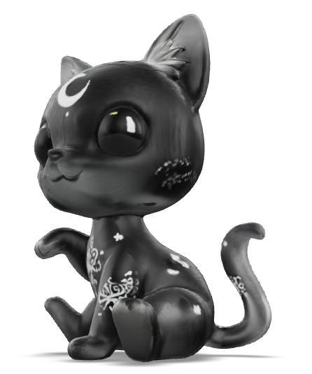 Fun Gothic Cat Figurine – Cute Witchy 3D Print STL