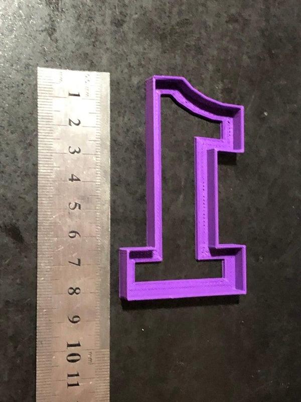 Number 1 cookie cutter