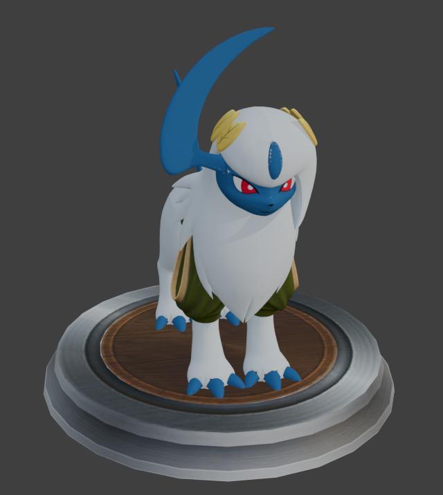 Absol - Sacred Guardian Style | 3D Printable STL | Pokémon Celestial Figure