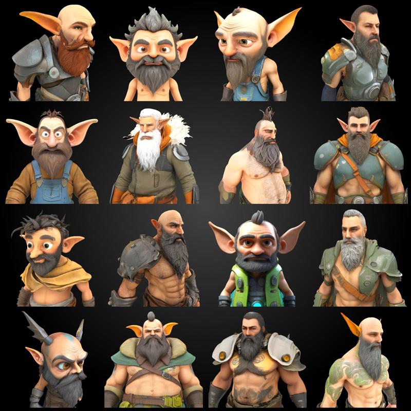 Fantasy Dwarf Warriors Collection - 3D Printable Tabletop Miniatures