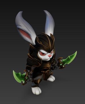 DnD Dark Bunny Assassin - Chibi Dual-Blade Rogue Miniature
