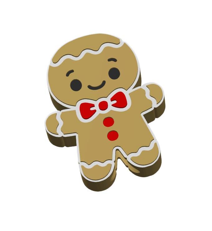 Cute Lil' Gingerbread Boy Straw Topper 2 sizes 3MF File included