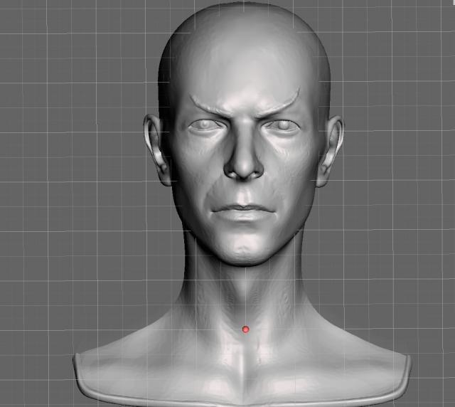 Bust of David Bowie from the movie Labyrinth hairless version Jareth the Goblin King