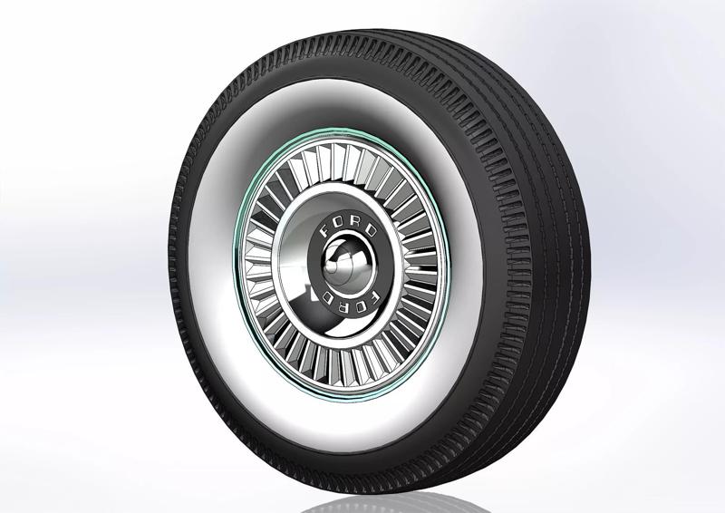 Wheels Fairlane 1957 for scale model