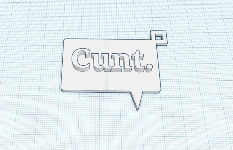 Cunt keychain