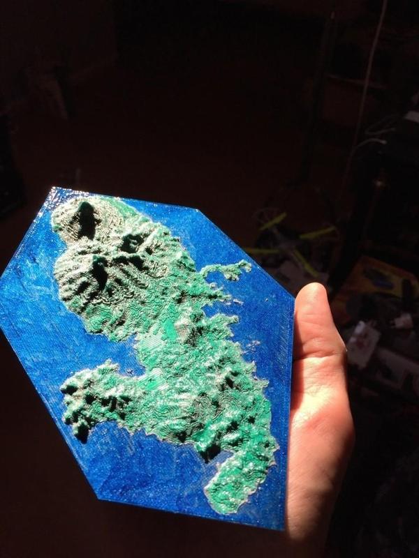 Martinique island terrain