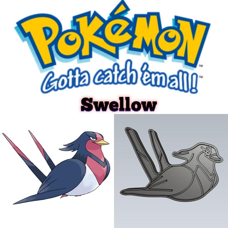 AMAZING POKEMON Swellow COOKIE CUTTER STAMP CAKE DECORATING