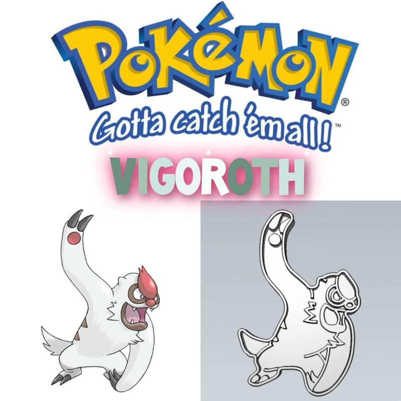AMAZING POKEMON Vigoroth COOKIE CUTTER STAMP CAKE DECORATING