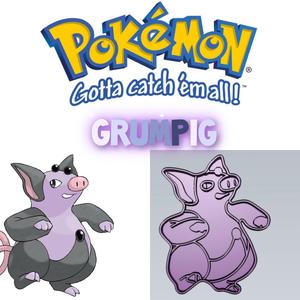 AMAZING POKEMON Grumpig COOKIE CUTTER STAMP CAKE DECORATING