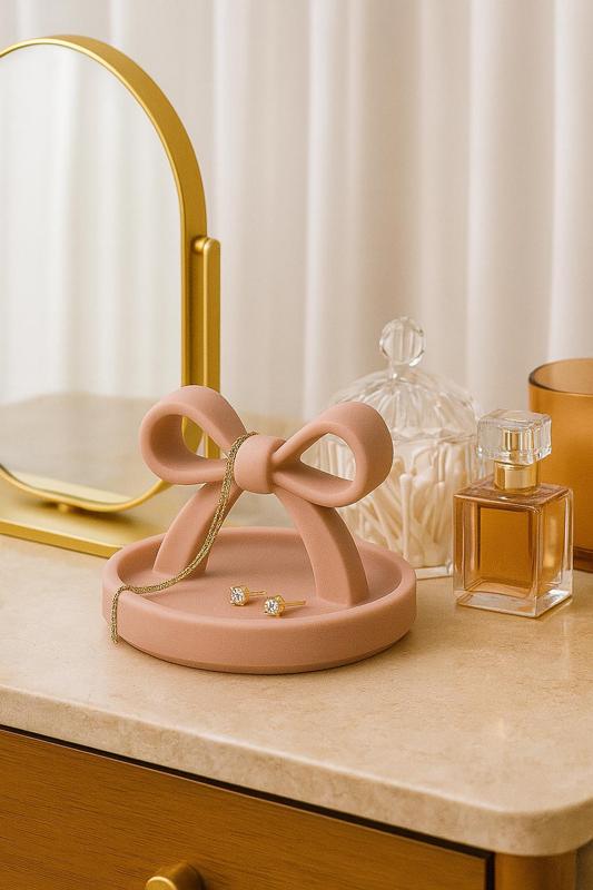 COQUETTE BOW JEWELRY TRAY RING NECKLACE HOLDER