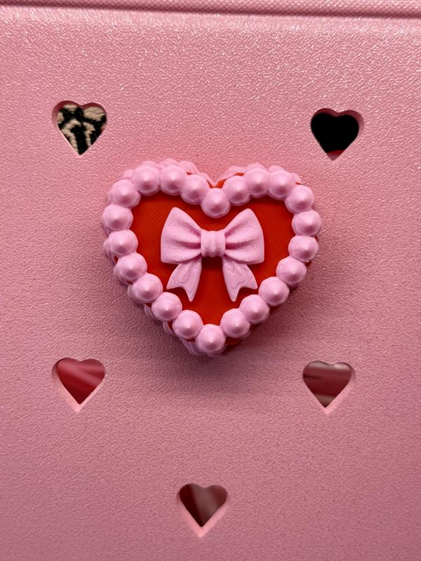 Coquette Bow Cake Bogg Bag Charm