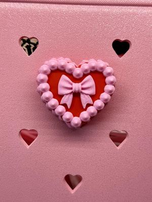 Coquette Bow Cake Bogg Bag Charm