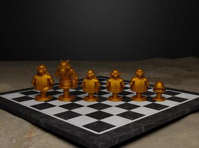Ninja Turtle Chess Set- Ninja Turtle Character Chess