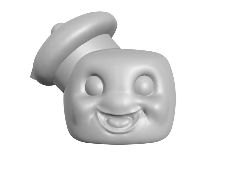 Marshmallow Man Stay puft - Head Keychain