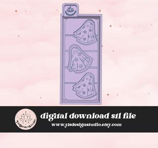 Daisy Ghost Snap Bar Housing Mold Maker STL File for Freshies, Candles, Aroma Beads, Soap, Freshie Mold, Candle, Wax Melts Mold,  Wax Tarts