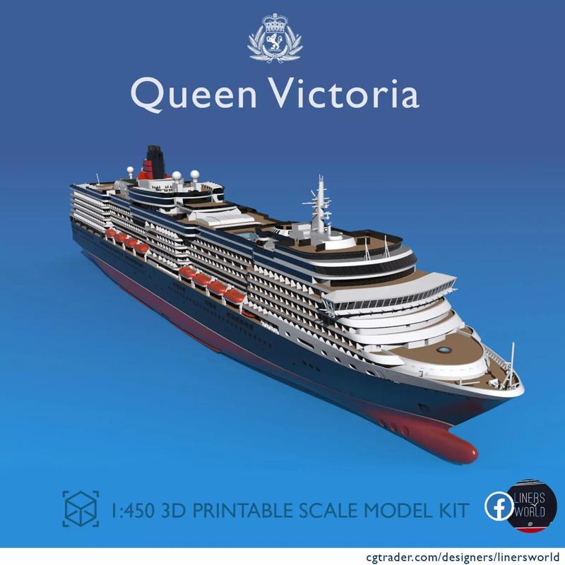Cunard Queen Victoria cruise ship 1-450 model kit