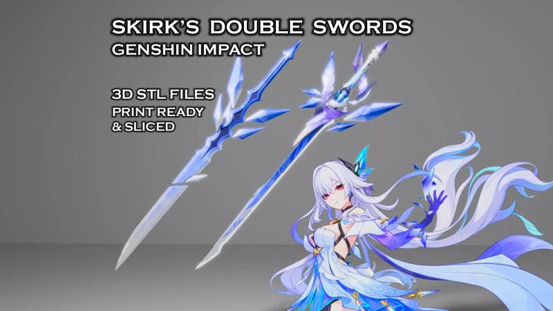 Skirk Double Swords - Genshin Impact Cosplay - 3D Print Files