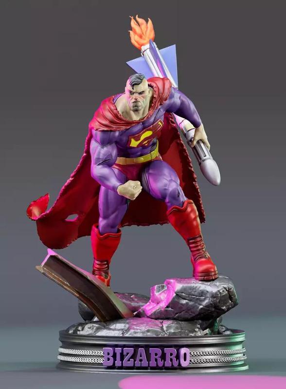 Bizarro dc comics superman statue
